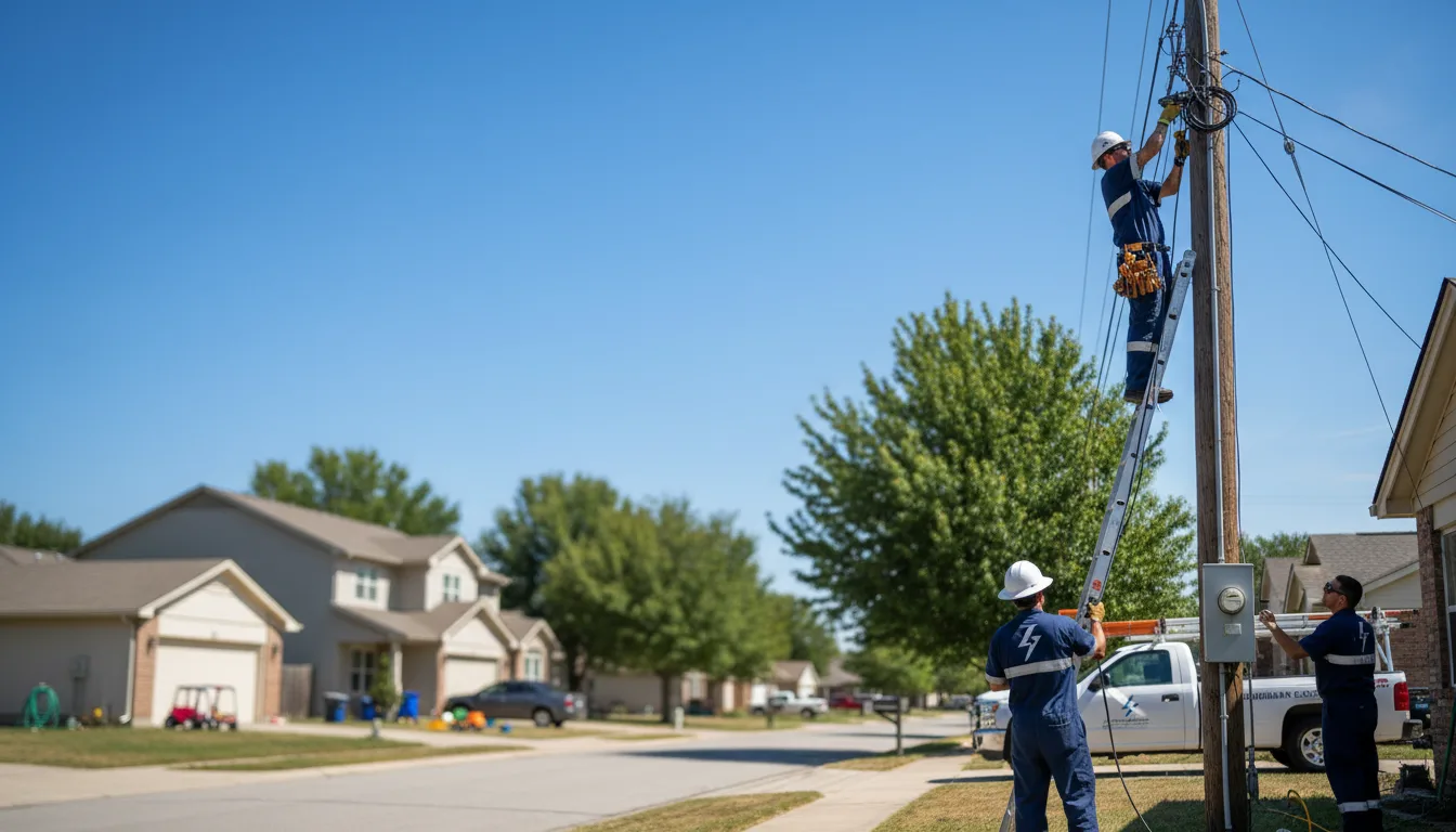 Residential electrician providing installation services in Bertram, TX
